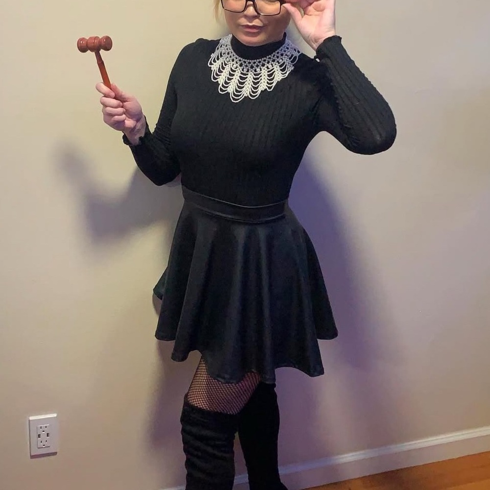 Black Mini Skater Skirt